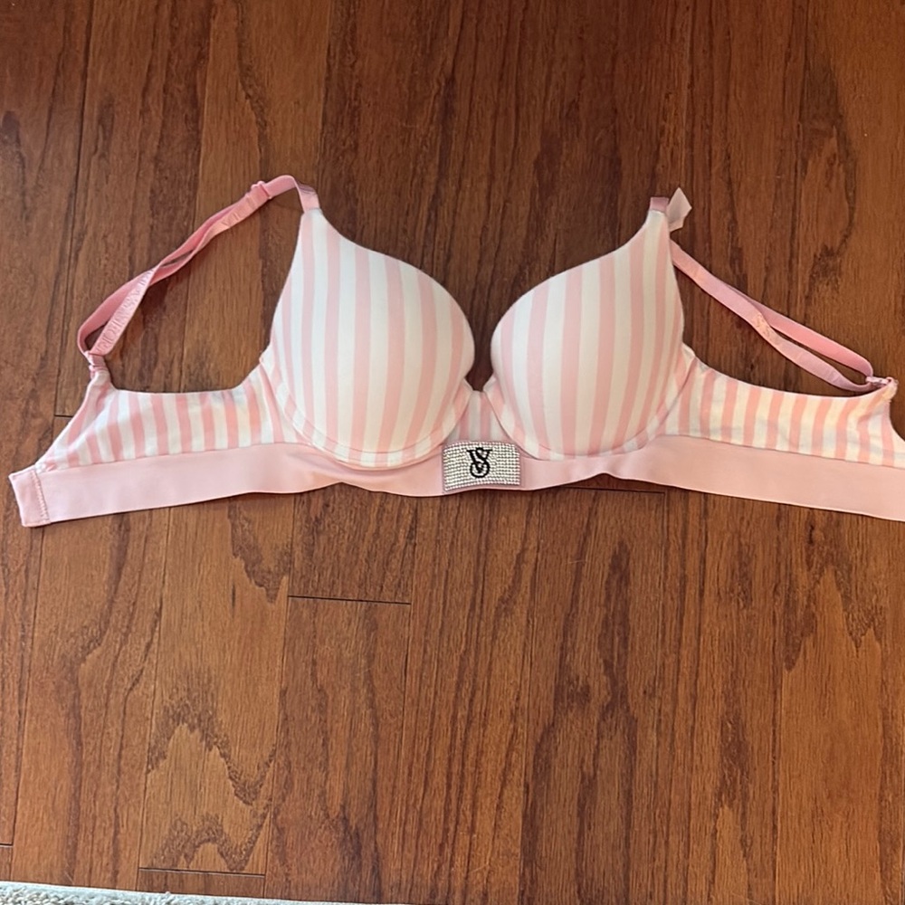 Victoria's Secret Pink Underwire Bra with Stripes